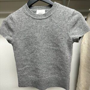 Reformation + Kacey Musgrave Wool Short Sleeve Baby Tee Sweater